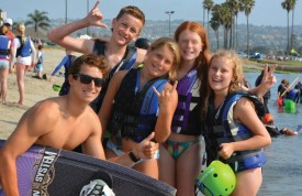 Having fun at camp
