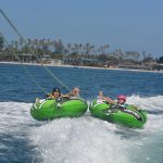 Tubing at camp