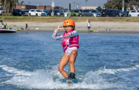 girl wakeboarding